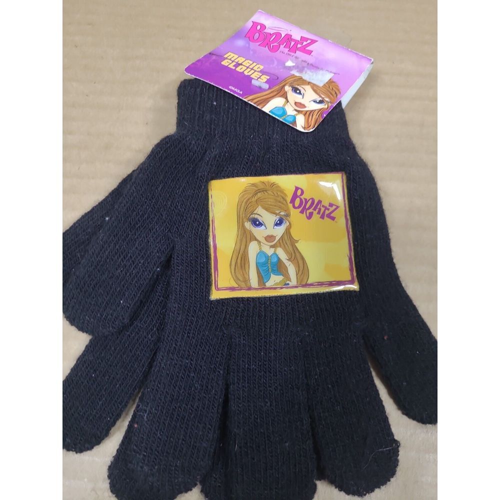 Vtg Bratz Pink Winter Gloves  Girls  KIDS 7-16‎  / Fits Women S - M Vintage Y2k - Picture 3 of 4